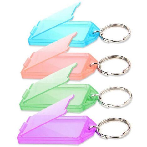 20 Pieces for Creative Plastic for Key Tags Transparent ID Label Window for Key