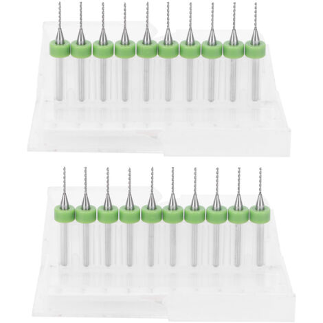20 Pièces Forets PCB en Acier Tungstène Allié pour Circuit Imprimé, Outils de Percage Micro-Verticaux