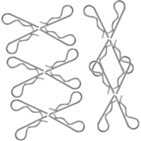 20 pièces Goupilles Fendues Inoxydables Double Boucle Clips de Retenue