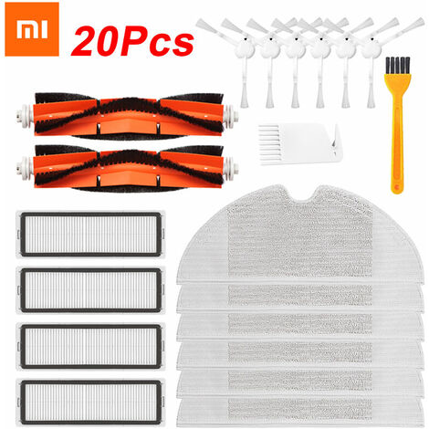 20 pièces Hepa filtre brosse principale vadrouille Kits de remplacement de tissu pour Xiaomi Mijia 1C / STYTJ01ZHM Robot aspirateur pièce accessoires Cisea