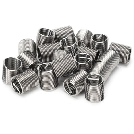 20 Pièces Insert Fileté Hélicoïdal Douille Écrou à Expansion Kit Outil M14x1.5x2D