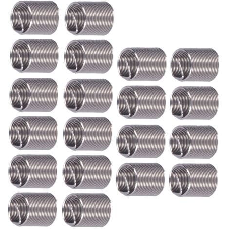 20 Pièces Insert Fileté M12 x 1 Réparation Écrou Réducteur Outil Extension Spirale