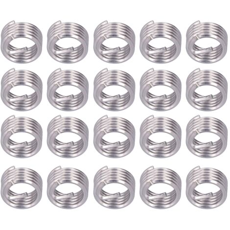 20 Pièces Insert Fileté M12 x 1.75 Écrou à Fil Enroulé pour Réparation de Filets