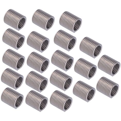 20 Pièces Insert Fileté M12 x 1.75 Rénovation Filets Écrou Bobiné Consommables Réparation