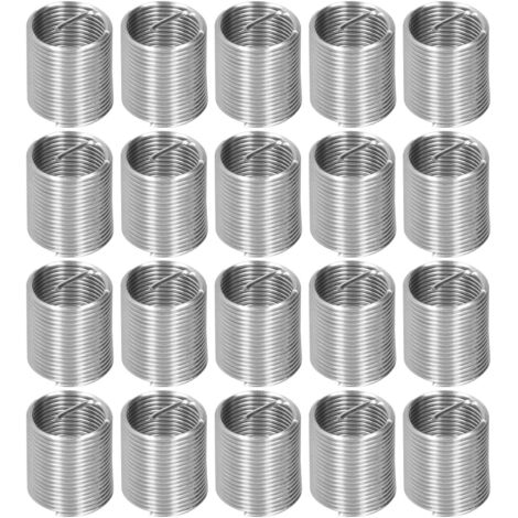 20 Pièces Insert Fileté M14 x 1,25 Réducteur Écrou Spirale Douille à Expansion pour Réparation Filets