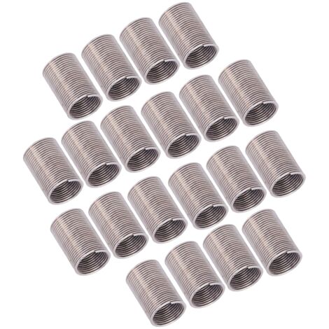 20 Pièces Insert Filetés M12 x 1, Rénovation Filetage, Réduction Écrou, Outil Extension Spirale pour Réparation