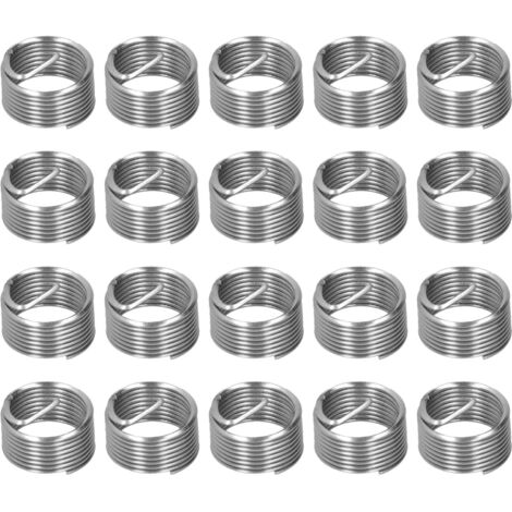 20 Pièces Insert Hélicoïdal M14 x 1,25 Écrou Réducteur Fileté pour Réparation Filetage