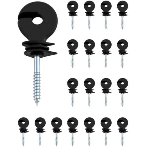 20 Pièces isolateurs annulaires , isolateur cloture electrique , pour cordes, fils et brins