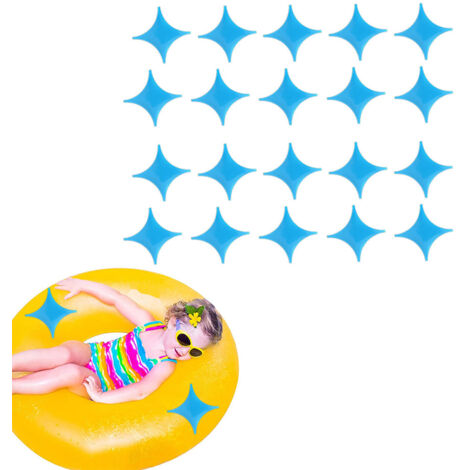 20 Pièces Kit de Réparation Adhésif pour Piscine, Bateau Gonflable et Tente, Patchs de Réparation Plastique