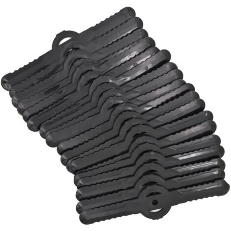 20 pièces Lames en plastique pour Débroussailleuses, 139 mm Lames de Rasoir pour Lawn Mower, Pièces détachées pour Remplacement de Tronçonneuse Sans Fil (Noir)