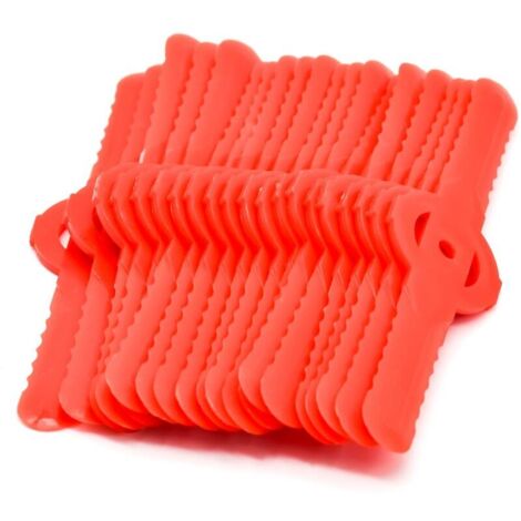 20 pièces Lames en Plastique pour Débroussailleuses, 139 mm Lames de Rasoir pour Lawn Mower, Pièces détachées pour Remplacement de Tronçonneuse sans Fil (Rouge)
