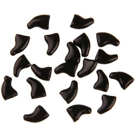 20 pièces/lot de capsules colorées pour griffes de chat et chien, douces et élégantes – pointes noires taille S, protection des ongles animaux, anti-rayures