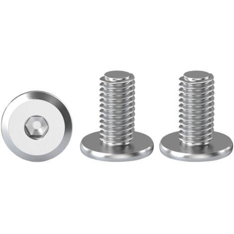 20 pieces M5 x 10 mm hexagonal flat head screws – A2 V2A stainless steel cylinder head screws – fully threaded