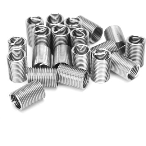 20 Pièces Manchon de Réparation Filetée Bushing Vis Insert Filet Acier Inoxydable M12 x 1.5