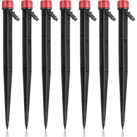 20 pièces Micro Spray Réglable 360 Degrés 8 Trous Full Circle Pattern Water Flow Irrigation Dripper Goutteurs d'Irrigation for Garden Lawn Flower Bed 18cm