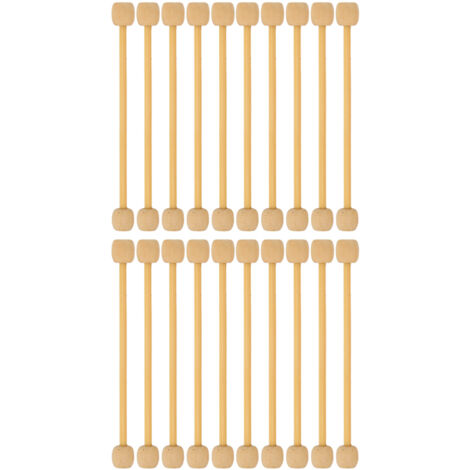 20 pièces Mini Bâtonnets en Bois pour Tissage Décoratif DIY - Tiges en Bambou pour Créations Artisanales