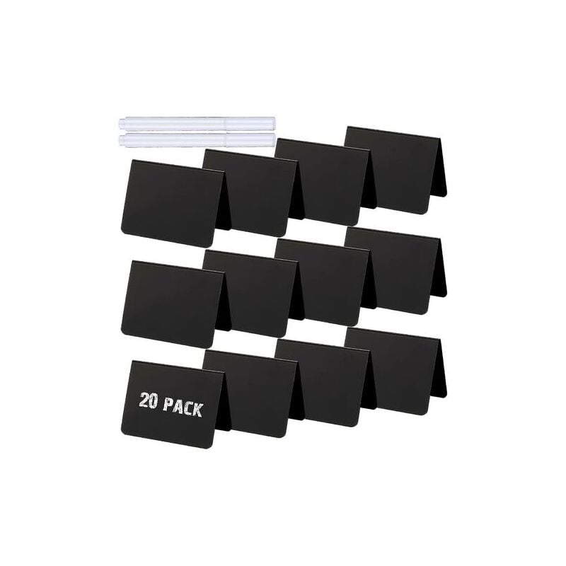 SNQ - 20 Pieces Mini Chalkboard Signs A-shaped Chalkboard Tables Buffet Tags Pvc Gift