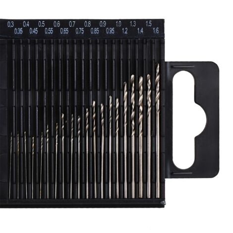 20 Pièces Mini Forets HSS Acier Rapide pour Bois, Perçage Précision en Coffret