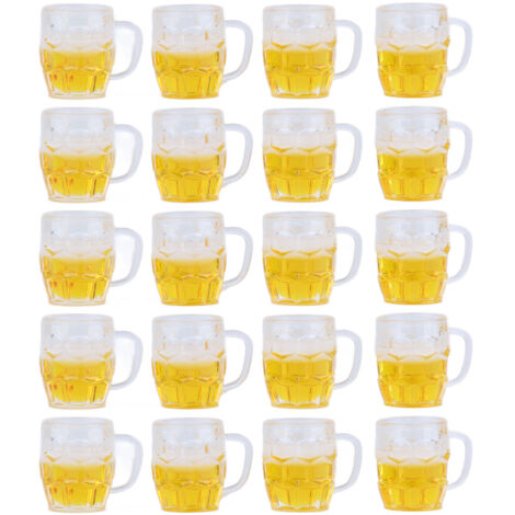 20 Pièces Mini Verres à Bière Modèle Simulation pour Accessoires DIY Artisanat