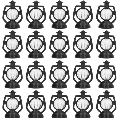 20 Pièces Miniature Lampe à Pétrole Rétro pour Maison de Poupée, Décoration Salon DIY Accessoires Miniatures