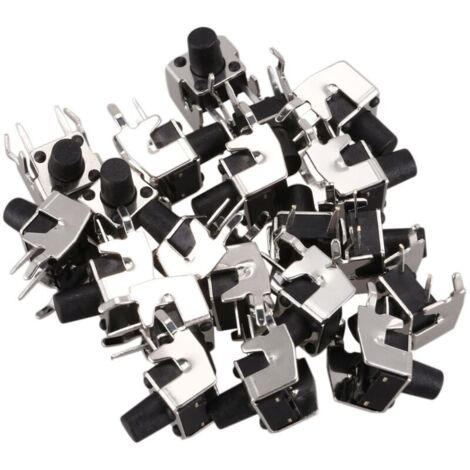 20 pieces Momentary Right Angle Tactile Push Button 6 x 6mm 8mm