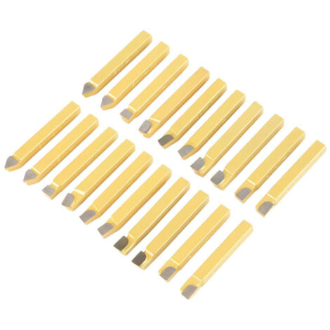 20 Pièces Outils de Tour 1/4" à Pointe Carbure pour Soudage, Fraisage et Tournage
