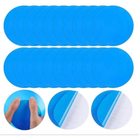 20 Pièces Patchs de Réparation Auto-Adhésifs PVC,Kit De Réparation De Patchs De Piscines,Patchs De Kayak Imperméables,Réparation Correctifs Auto-adhésives Rustine pour Piscines Gonflables Bateaux