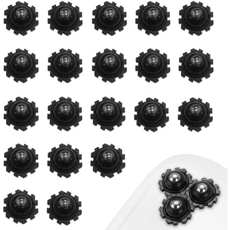 20 Pièces Petite Roulettes Meubles, éplicable Roulettes Pivotantes Auto-adhésives, 360 Degrés Mini Roulette à Bille, Roues Universelles pour Poubelles, Boîtes de Rangement, Petits Meubles