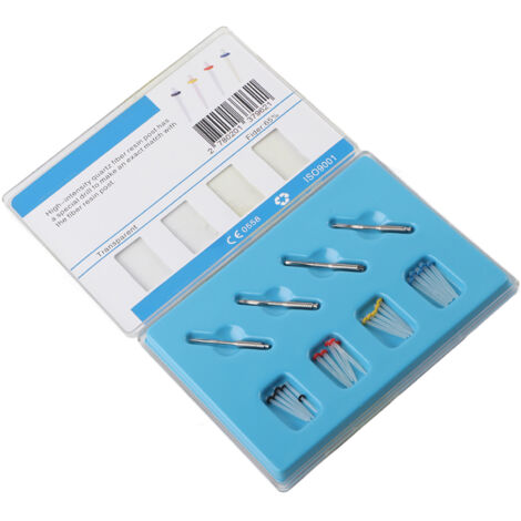 20 pièces pivots dentaires en fibre de verre, haute résistance pour renforcement radiculaire, accessoires dentaires, diamètre 1.2-1.8 mm, couleurs assorties