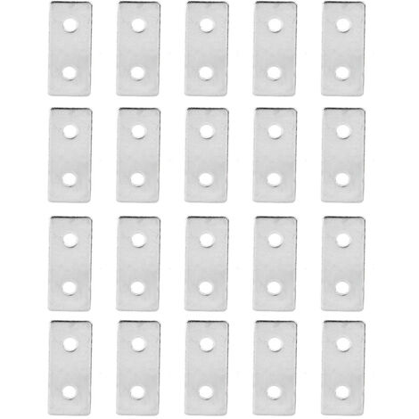 20 pièces Plaques de Renfort en Acier pour Assemblages de Profilés Aluminium 1840