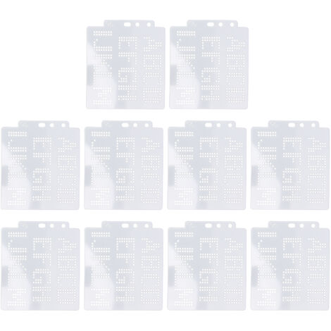 20 pièces pochoirs lettres en PET réutilisables pour projets artistiques scrapbooking