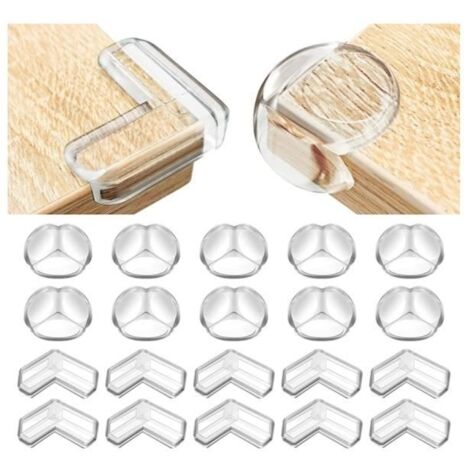 20 Pièces Protection Coin de Table Bébé Protège Coin de Table Bebe Protection Angle Meuble pour Table Coin Enfant Meubles Bureau,