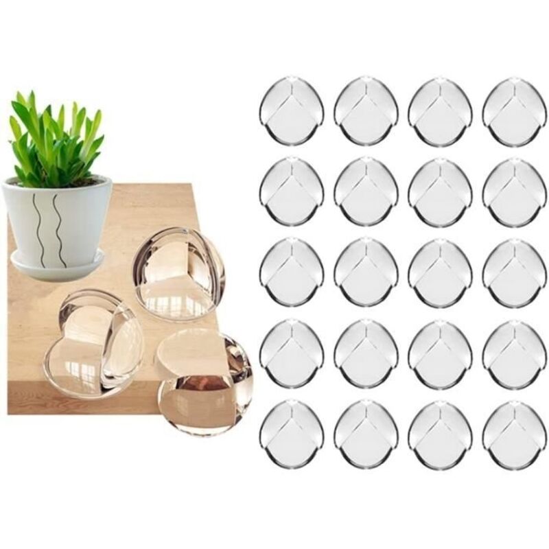 20 Pièces Protection D'angle,Protege Angle Table Bebe,Sécurité Domestique,Protection Angle,Coin Protecteur Table pour Bébé,Protectio