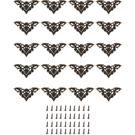 20 Pièces Protège-Angles en Alliage de Zinc, Style Rétro Élégant pour Meuble, Protection Confortable et Décorative