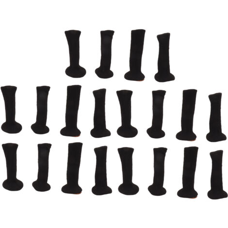20 Pièces Protège-Pieds de Table en Felt et Silicone Épais, Couvre-Pieds de Chaise pour Protéger les Sols, Noir Uni