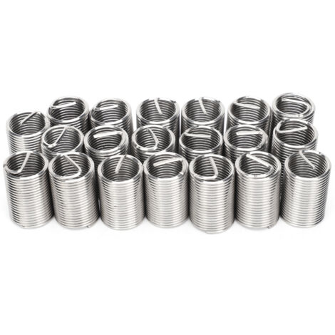 20 Pièces Réducteurs de Filetage M12 x 1.25, Manchons de Conversion et Douilles de Serrage pour Réparation Filetée