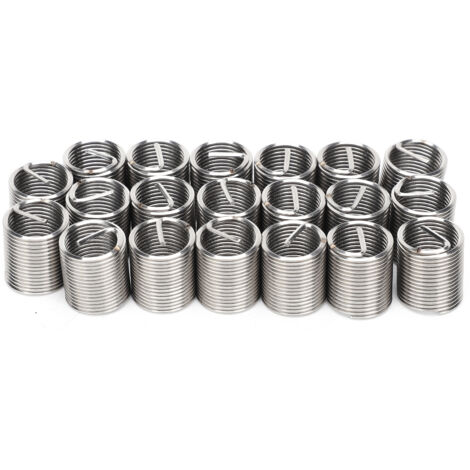 20 Pièces Réducteurs de Filetage M12 x 1.25, Manchons de Conversion et Écrous de Réparation pour Fixation Vis