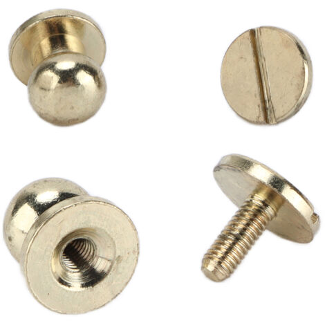 20 pièces rivets en laiton doré, résistants à l'usure pour accessoires de bagages et projets créatifs DIY - 10x8mm
