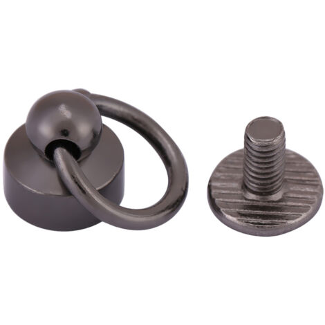 20 pièces Rivets Noirs 8mm pour Sacs en Cuir DIY, Accessoires de Montage et Réparation de Chaînes de Téléphone