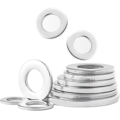 20 Pièces Rondelles Plates Rondes, M6 x 12mm Joint Torique Rondelles Metal pour L'étanchéité des Vis, Boulons, Argent