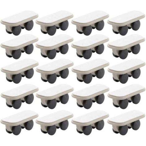 20 Pièces Roulettes Auto-Adhésives Roulettes pour Meubles Roulettes Autocollantes Roulette Poulie de Boîte de Rangement Mini Roulettes pour Meubles et Conteneur de Stockage