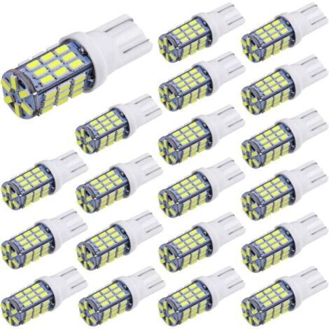 20 pièces Super lumineux RV remorque T10 921 194 42-SMD 12V voiture sauvegarde inverse LED lumières ampoules lumière largeur lampe xénon blanc