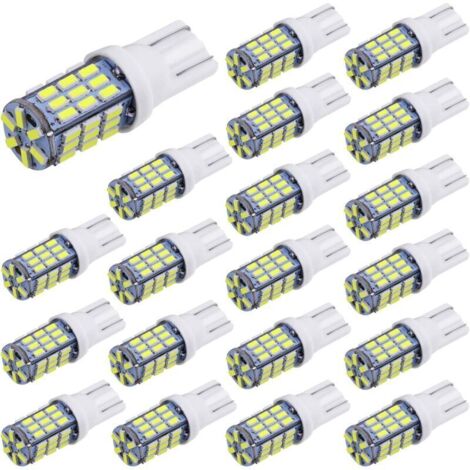 20 pièces Super lumineux RV remorque T10 921 194 42-SMD 12V voiture sauvegarde inverse LED lumières ampoules lumière largeur lampe xénon blanc