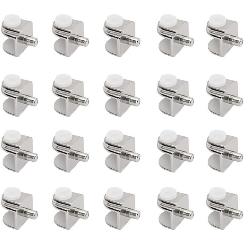 20 Pièces Support D'étagère En Verre Réglable,Pince À Verre, Pince À Charnière En Verre Robuste, Adapté Au Support En Verre