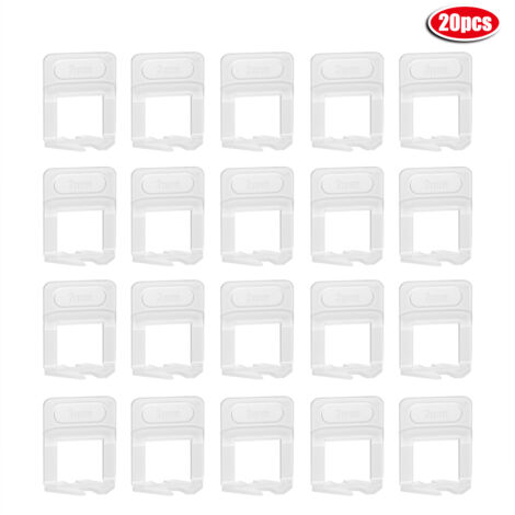 20 pièces supports de nivellement carrelage 2mm, clips espaceurs pour système de pose