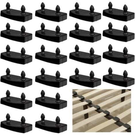 READCLY Lot de 20 Supports pour Sommier à Lattes de Lit, 55mm Embouts Lattes pour Sommier Capuchons Lattes Plastique De Rechange Supports à Lattes pour Rails Latéraux Accessoires de Connexion