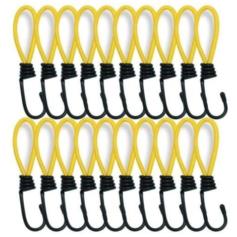 20 Pièces Tendeurs Elastique avec Crochets, Tendeur Elastique, Tendeur Bache, Tendeur pour Convient aux Remorques de Transport , fy