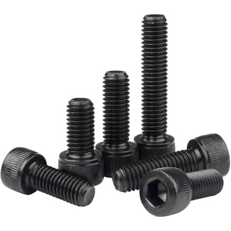 20 Pièces Vis à Tête Cylindrique, M4 x 25 mm Boulons à Tête Hexagonale, Entièrement Filetée Boulons en Acier au Carbone, Vis à Tête Cylindrique à Six Pans Creux
