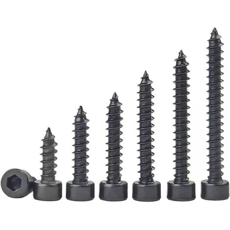 20 Pièces Vis Autotaraudeuses, M3x12mm Vis à Six Pans Creux, Vis à Tête Cylindrique, Filetage Complet, Vis de Machine