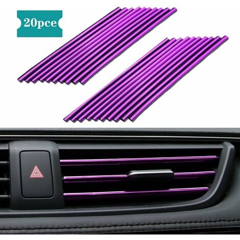 20 piezas coche aire acondicionado tira decorativa accesorios de coche hombres mujeres camión decoración universal impermeable plegable tira decorativa forma de U Vio